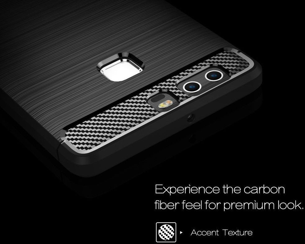 Huawei P9 Geborsteld TPU Hoesje Blauw afbeelding 6