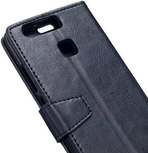 Huawei P9 Portemonnee Hoesje met Standaard Zwart afbeelding 8