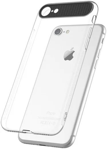 ROCK Transparant  iPhone 7 / 8 TPU hoesje Wit afbeelding 1