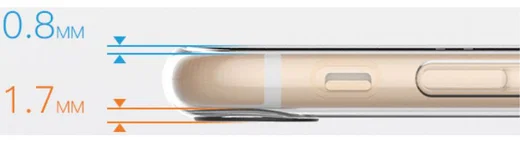 ROCK Transparant  iPhone 7 / 8 TPU hoesje Wit afbeelding 4