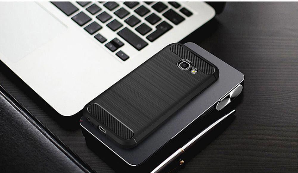 Samsung Galaxy A5 2017 Geborsteld TPU Hoesje Zwart afbeelding 14