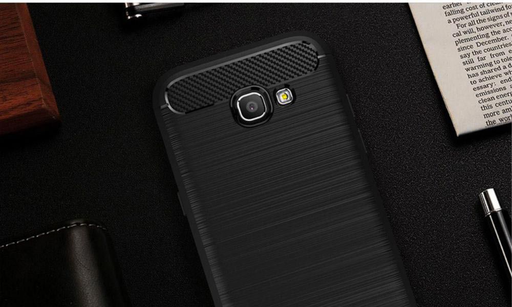 Samsung Galaxy A5 2017 Geborsteld TPU Hoesje Zwart afbeelding 15