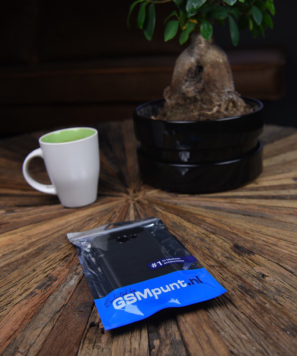 Samsung Galaxy A5 2017 Geborsteld TPU Hoesje Zwart afbeelding 5