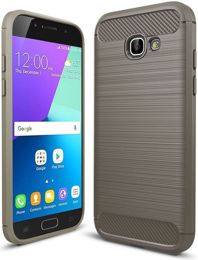 Samsung Galaxy A5 2017 Geborsteld TPU Hoesje Grijs afbeelding 1