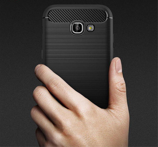 Samsung Galaxy A5 2017 Geborsteld TPU Hoesje Grijs afbeelding 10