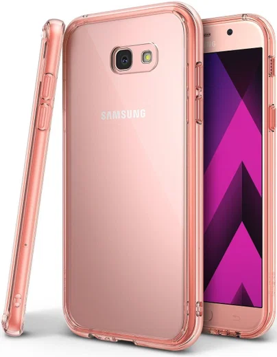 Ringke Fusion Samsung Galaxy A5 2017 Hoesje Doorzichtig Rose Gold afbeelding 1
