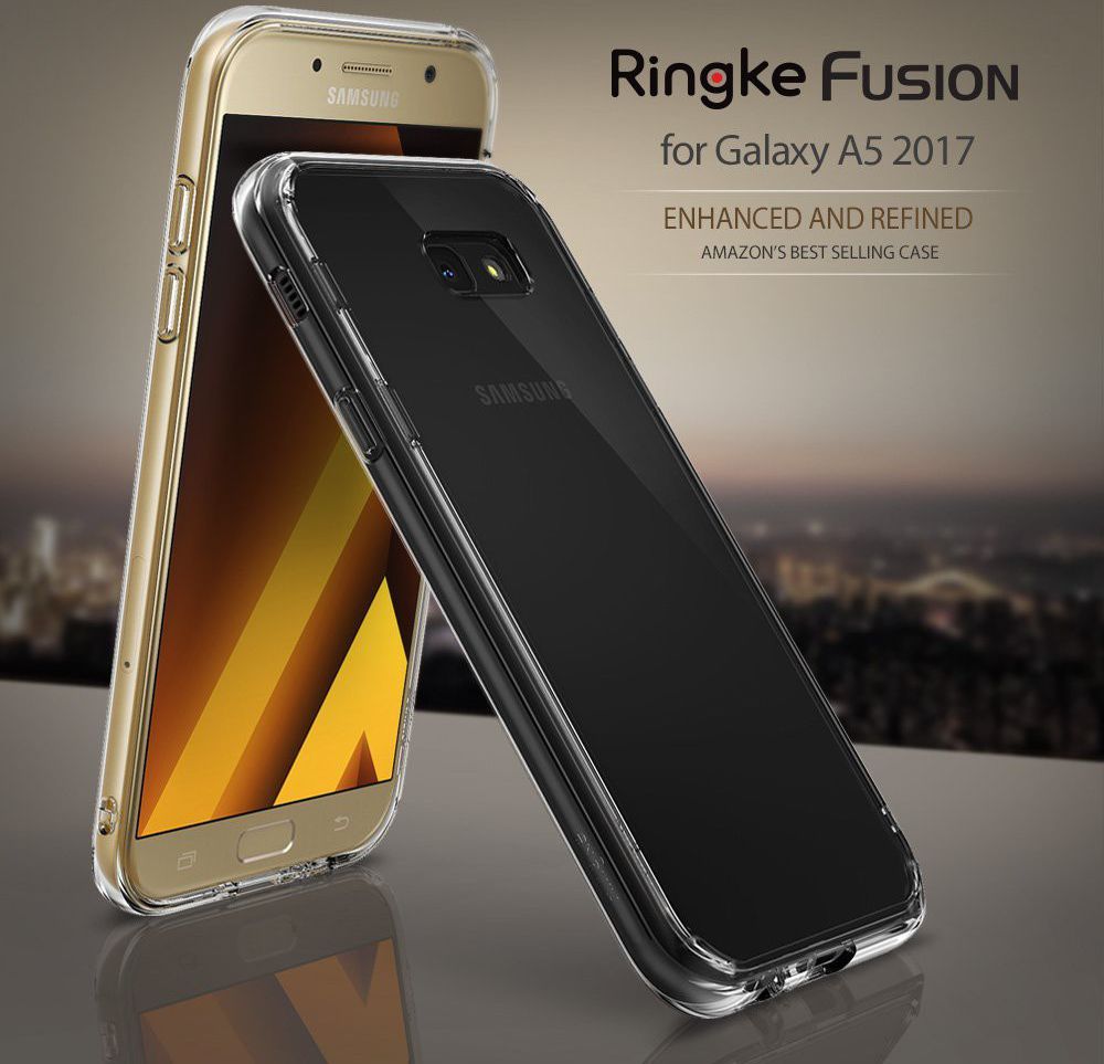 Ringke Fusion Samsung Galaxy A5 2017 Hoesje Doorzichtig Rose Gold afbeelding 4
