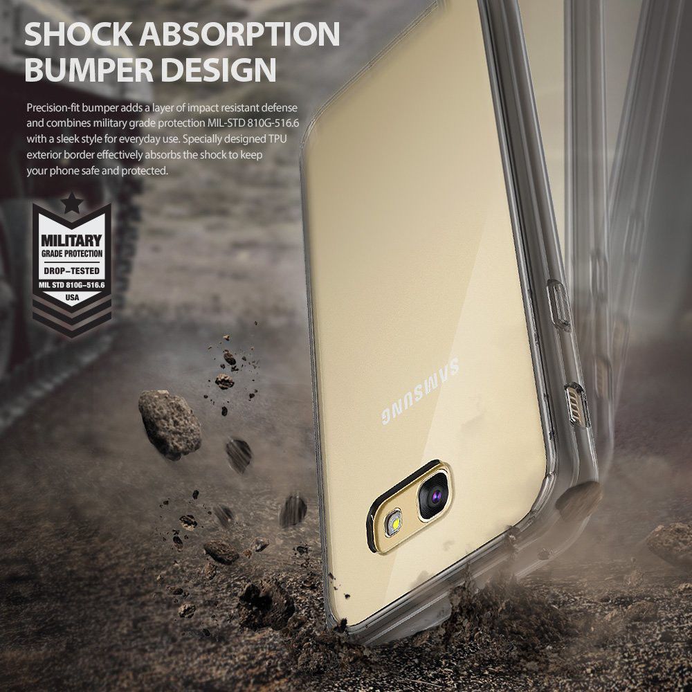 Ringke Fusion Samsung Galaxy A5 2017 Hoesje Doorzichtig Rose Gold afbeelding 5