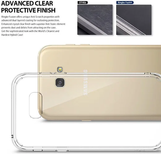 Ringke Fusion Samsung Galaxy A5 2017 Hoesje Doorzichtig Rose Gold afbeelding 6