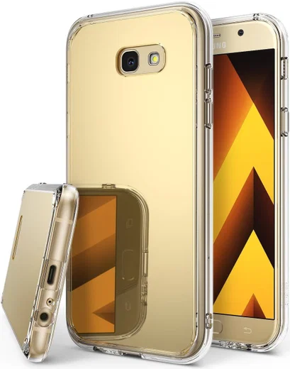 Ringke Fusion Mirror Samsung Galaxy A5 2017 spiegel hoesje Gold afbeelding 1