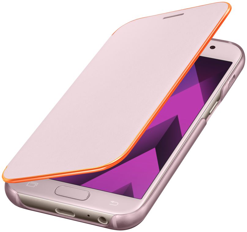 Samsung Galaxy A3 (2017) Neon Flip Cover Roze afbeelding 1