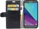 Samsung Galaxy J3 (2017) Portemonnee Hoesje Lychee Zwart afbeelding 1