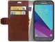 Samsung Galaxy J3 (2017) Portemonnee Hoesje Lychee Bruin afbeelding 1