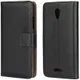 Lenovo B Portemonnee Hoesje Echt Leer Zwart afbeelding 2