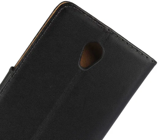Lenovo B Portemonnee Hoesje Echt Leer Zwart afbeelding 8