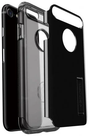Spigen Slim Armor Hoesje Apple iPhone 7 Jet Black afbeelding 1