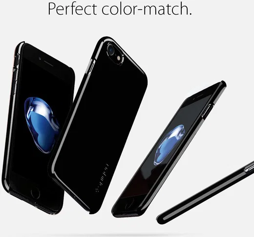 Spigen Thin Fit Case Apple iPhone 7 / 8 Jet Black afbeelding 11