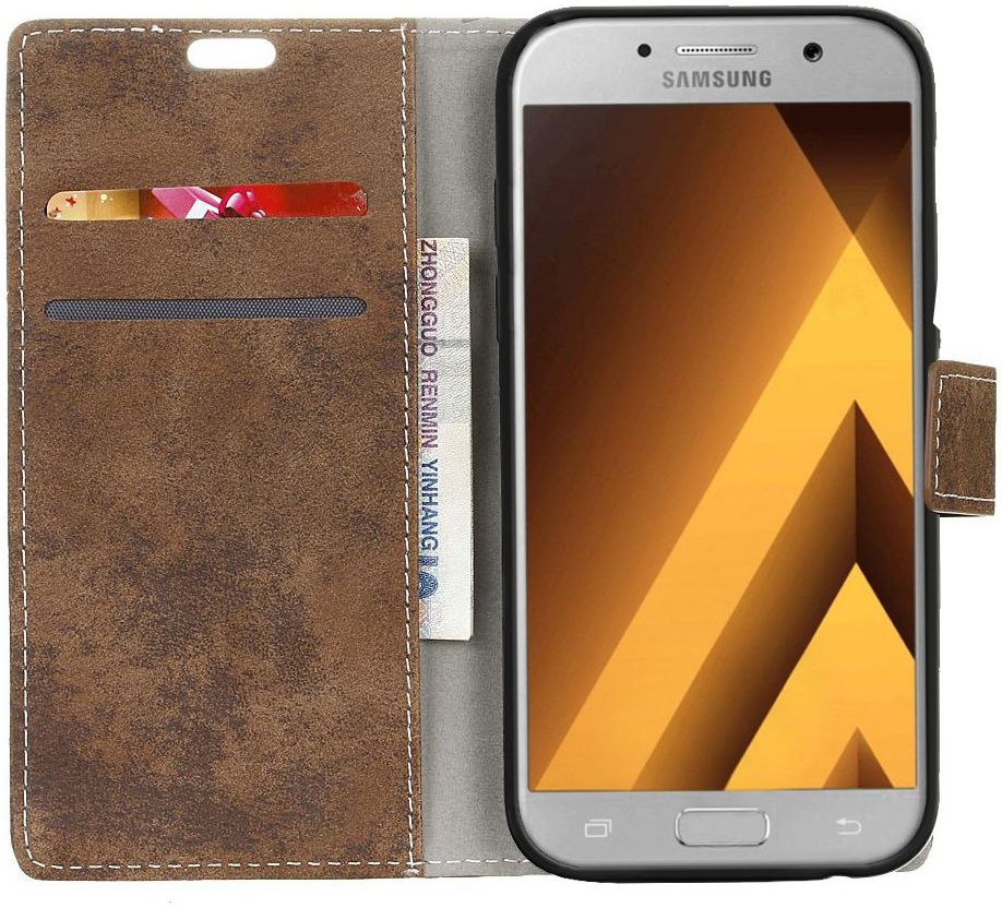 Samsung Galaxy A5 (2017) Retro Portemonnee Hoesje Bruin afbeelding 1