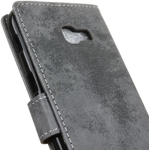 Samsung Galaxy A5 (2017) Retro Portemonnee Hoesje Grijs afbeelding 10