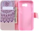Samsung Galaxy A3 (2017) Portemonnee Hoesje Paars Patroon afbeelding 2