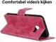 Vintage Samsung Galaxy A3 2017 Bookcase Hoesje Roze afbeelding 4