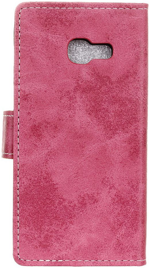 Vintage Samsung Galaxy A3 2017 Bookcase Hoesje Roze afbeelding 8