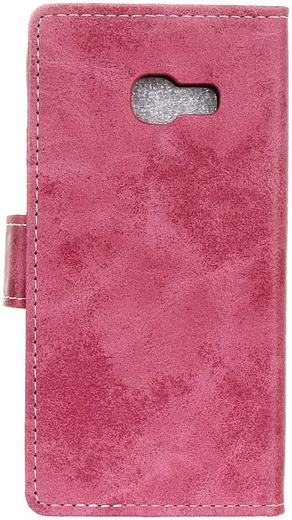 Vintage Samsung Galaxy A3 2017 Bookcase Hoesje Roze afbeelding 8