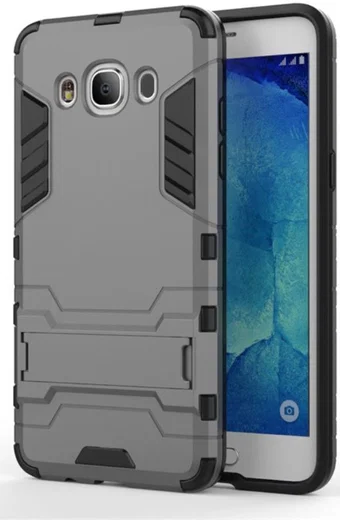 Samsung Galaxy J5 (2016) Hybride Kickstand Hoesje Grijs afbeelding 2