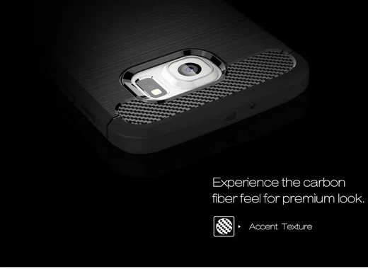 Samsung Galaxy S6 Geborsteld TPU Hoesje Zwart afbeelding 6