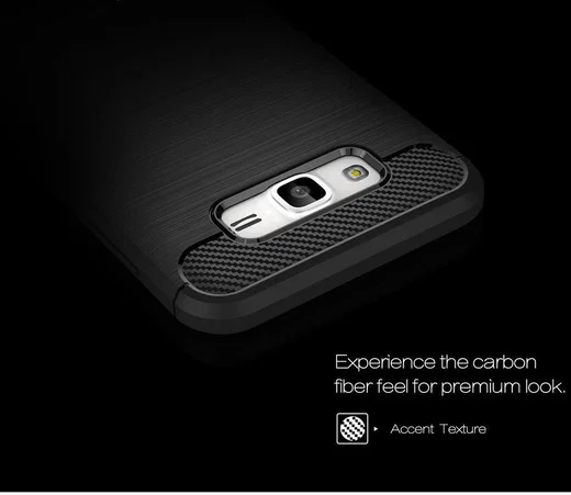 Samsung Galaxy J5 Geborsteld TPU Hoesje Zwart afbeelding 6