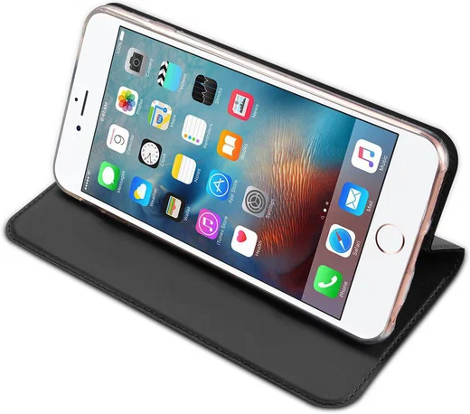 Dux Ducis Apple iPhone 5/5s/SE Premium Bookcase Hoesje Zwart afbeelding 2