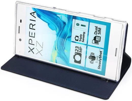 Dux Ducis Sony Xperia XZ / XZs Bookcase Hoesje Blauw afbeelding 2