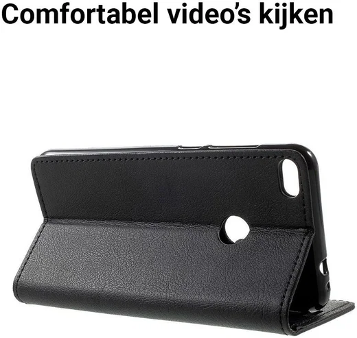 Huawei P8 Lite (2017) Portemonnee Hoesje Zwart afbeelding 3
