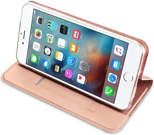 Dux Ducis Apple iPhone 6(S) Bookcase Hoesje Roze Goud afbeelding 4