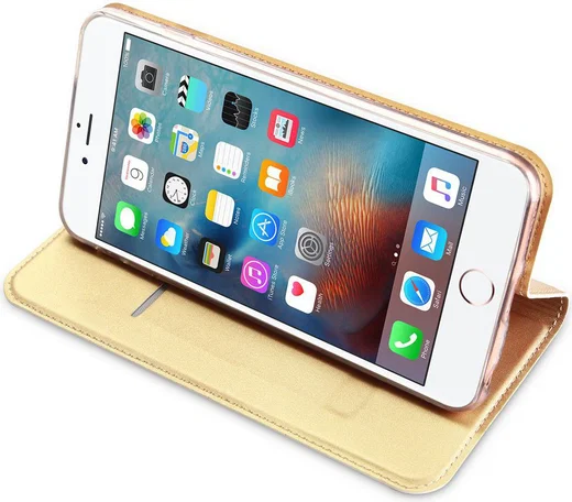 Dux Ducis Apple iPhone 6(S) Bookcase Hoesje Goud afbeelding 4
