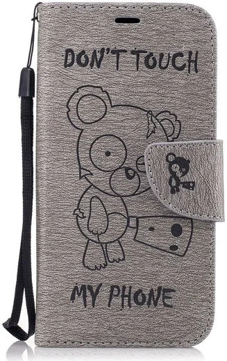Samsung Galaxy A5 (2017) Portemonnee Hoesje Dont Touch Beer Grijs afbeelding 12