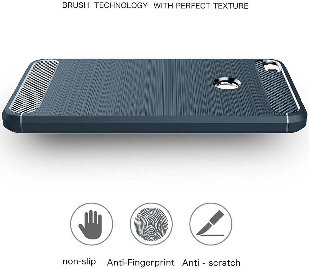 Huawei P8 Lite (2017) Geborsteld TPU Hoesje Blauw afbeelding 7