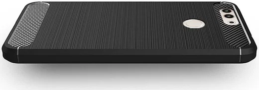 Huawei P10 Plus Geborsteld TPU Hoesje Zwart afbeelding 2