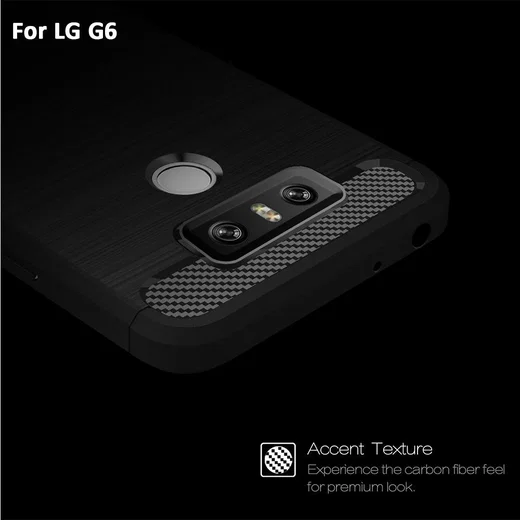 LG G6 Geborsteld TPU Hoesje Zwart afbeelding 7