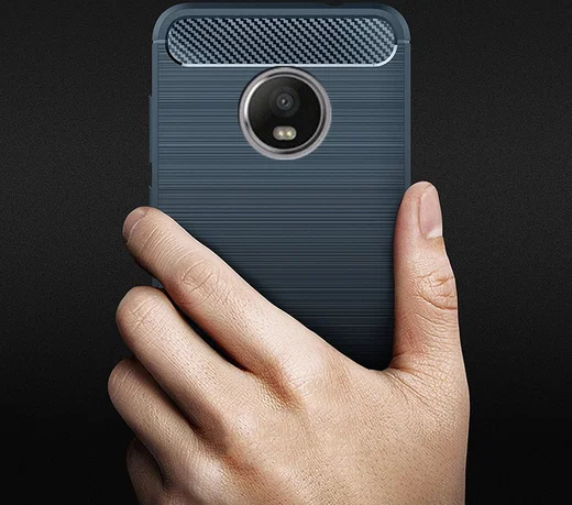 Motorola Moto G5 Geborsteld TPU Hoesje Blauw afbeelding 5