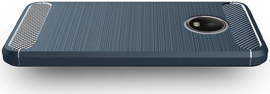 Motorola Moto G5 Geborsteld TPU Hoesje Blauw afbeelding 2