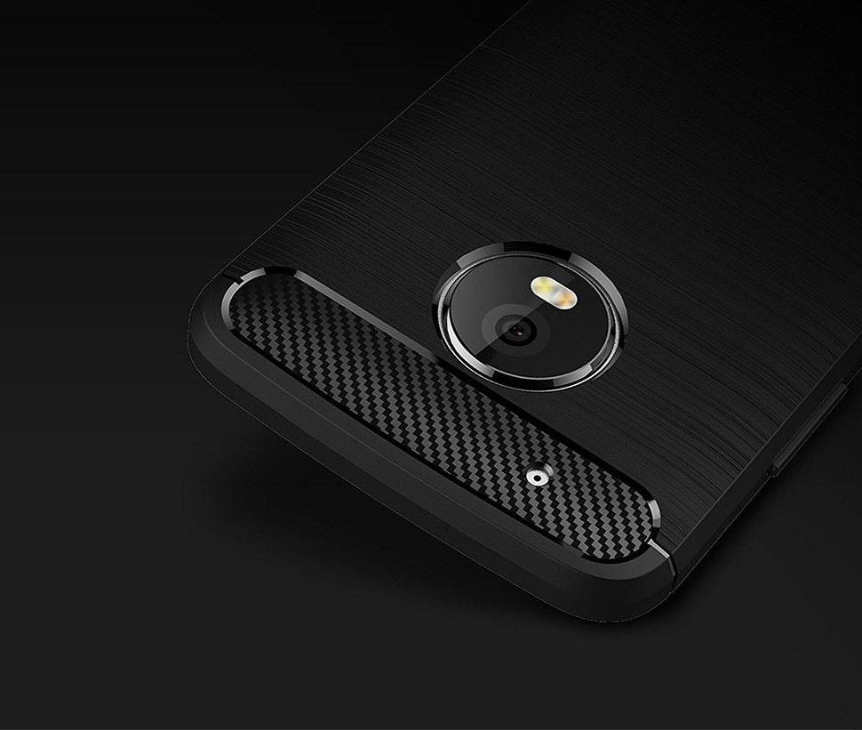 Motorola Moto G5 Plus Geborsteld TPU Hoesje Zwart afbeelding 6