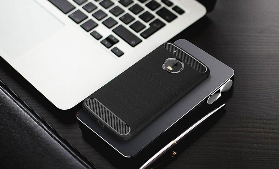 Motorola Moto G5 Plus Geborsteld TPU Hoesje Zwart afbeelding 10