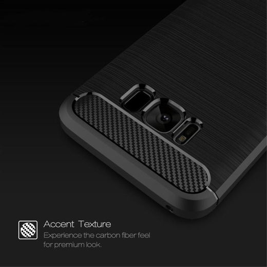 Samsung Galaxy S8 Geborsteld TPU Hoesje Zwart afbeelding 8