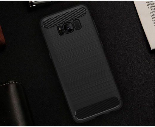 Samsung Galaxy S8 Geborsteld TPU Hoesje Zwart afbeelding 12