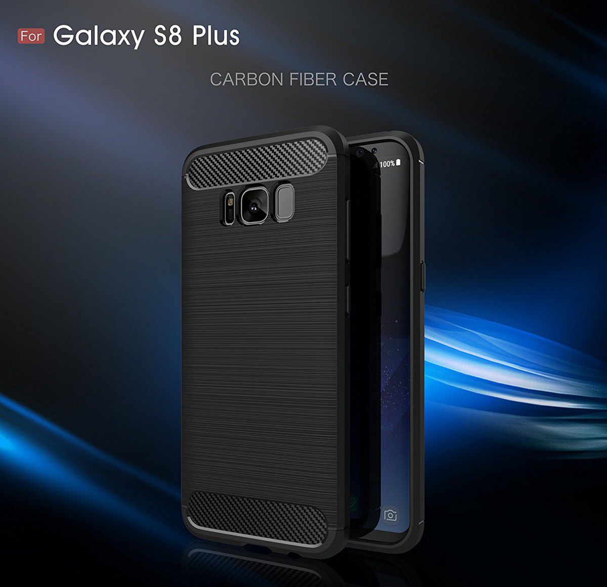 Samsung Galaxy S8 Plus Geborsteld TPU Hoesje Zwart afbeelding 10