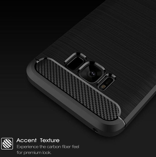 Samsung Galaxy S8 Plus Geborsteld TPU Hoesje Zwart afbeelding 7
