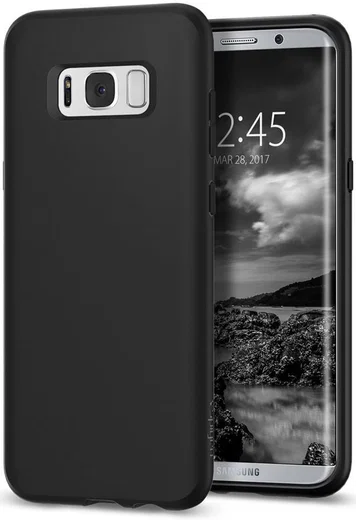Spigen Liquid Crystal Samsung Galaxy S8 - Mat Zwart afbeelding 1