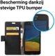 Motorola Moto G5 Hoesje BookCase Met Stand Zwart afbeelding 5