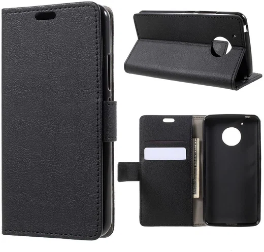 Motorola Moto G5 Hoesje BookCase Met Stand Zwart afbeelding 7